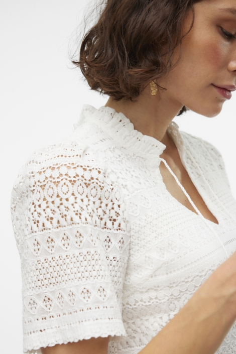 Vero Moda vmhoney lace s/s tassel top wvn ga